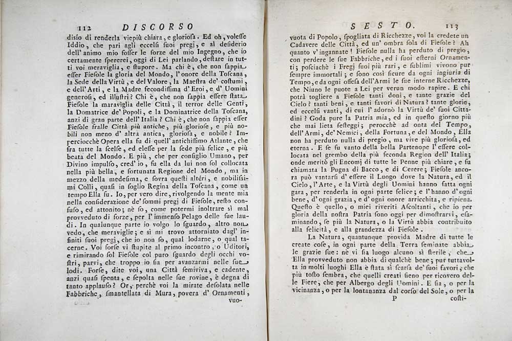 Orazionii o discorsi istorici sopra l’ antica citta di Fiesole